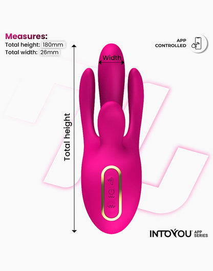 IY - Derek - Clitoris Vibrator - Bewegende Vingers - 3 motoren - App-bediening - Roze-Erotiekvoordeel.nl
