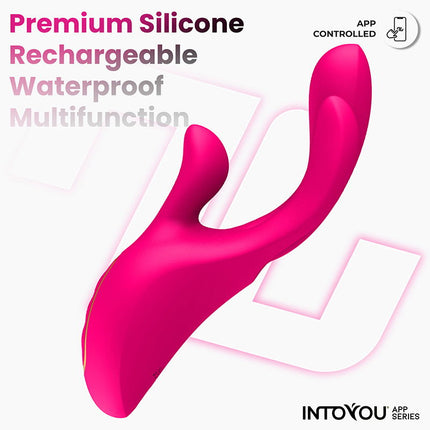 IY - Derek - Clitoris Vibrator - Bewegende Vingers - 3 motoren - App-bediening - Roze-Rimbastore.com