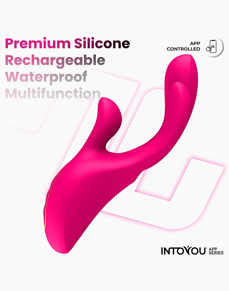 IY - Derek - Clitoris Vibrator - Bewegende Vingers - 3 motoren - App-bediening - Roze-Erotiekvoordeel.nl