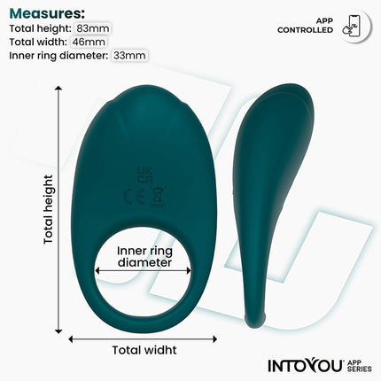 IY - Ringo - Vibrator Ring, App-gestuurd - Groen-Erotiekvoordeel.nl