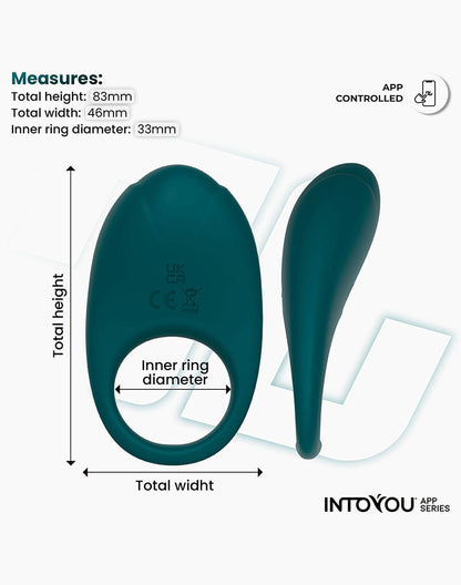 IY - Ringo - Vibrator Ring, App-gestuurd - Groen-Erotiekvoordeel.nl