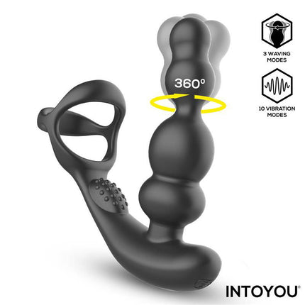 IY Klark - Rotierender & vibrierender Anal Plug mit Fernbedienung - Schwarz
