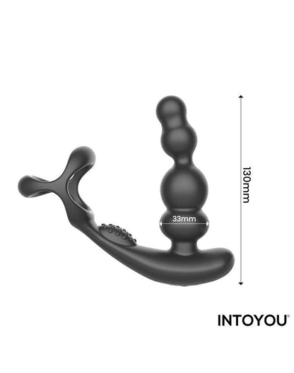 IY Klark - Plug Anal rotatif et Vibrant avec télécommande - Noir