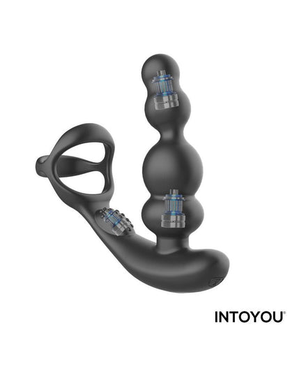 IY Klark - Plug Anal rotatif et Vibrant avec télécommande - Noir