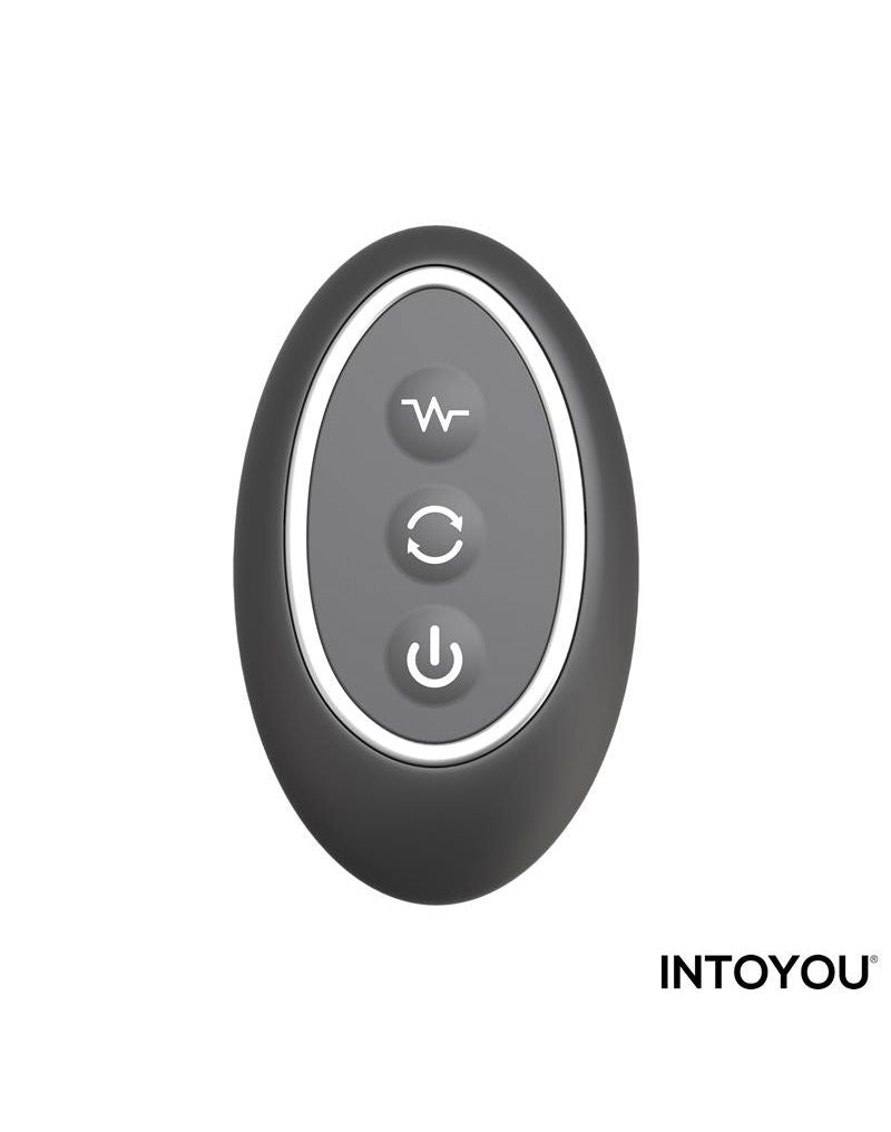IY Klark - Plug Anal rotatif et Vibrant avec télécommande - Noir