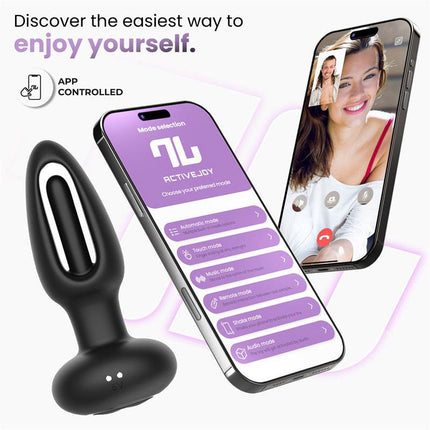 IY Zack - Anale plug met bewegende tong - Met App Control - Zwart-Erotiekvoordeel.nl