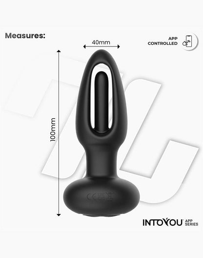 IY Zack - Anale plug met bewegende tong - Met App Control - Zwart-Erotiekvoordeel.nl