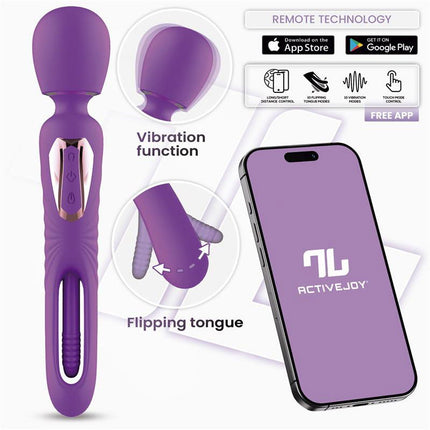IY Salma - Wand Vibrator met draaiende tong - App-Controlled - Paars-Erotiekvoordeel.nl