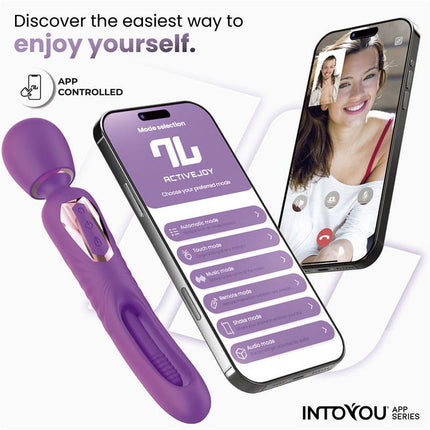 IY Salma - Wand Vibrator met draaiende tong - App-Controlled - Paars-Erotiekvoordeel.nl