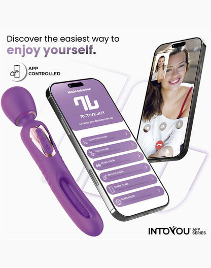 IY Salma - Wand Vibrator met draaiende tong - App-Controlled - Paars-Erotiekvoordeel.nl