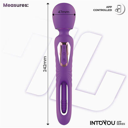 IY Salma - Wand Vibrator met draaiende tong - App-Controlled - Paars-Erotiekvoordeel.nl