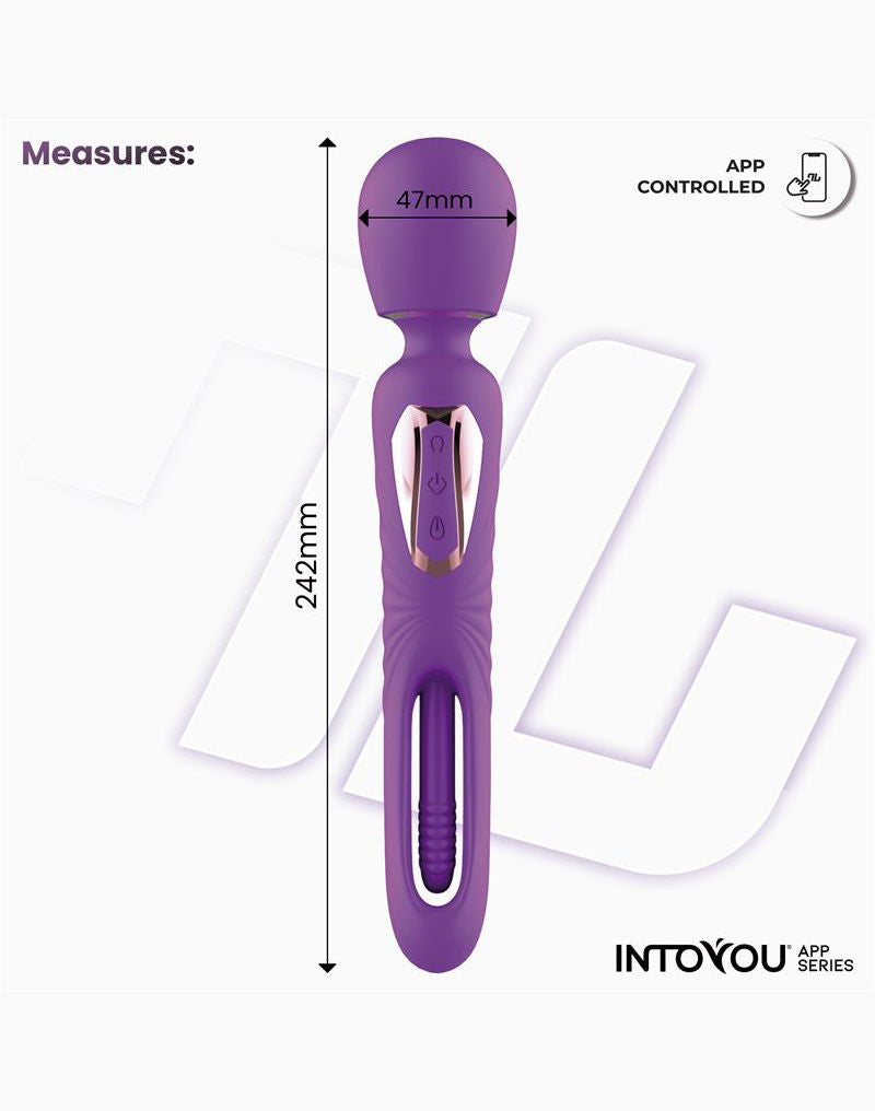 IY Salma - Wand Vibrator met draaiende tong - App-Controlled - Paars-Erotiekvoordeel.nl