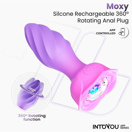IY Moxy - Buttplug 360º Roterende Buttplug - App Control - Lila-Rimbastore.com