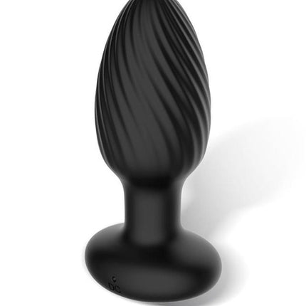 IY Drago - Vibrerende Buttplug - 360° Twister Beweging met Afstandsbediening - Zwart-Rimbastore.com
