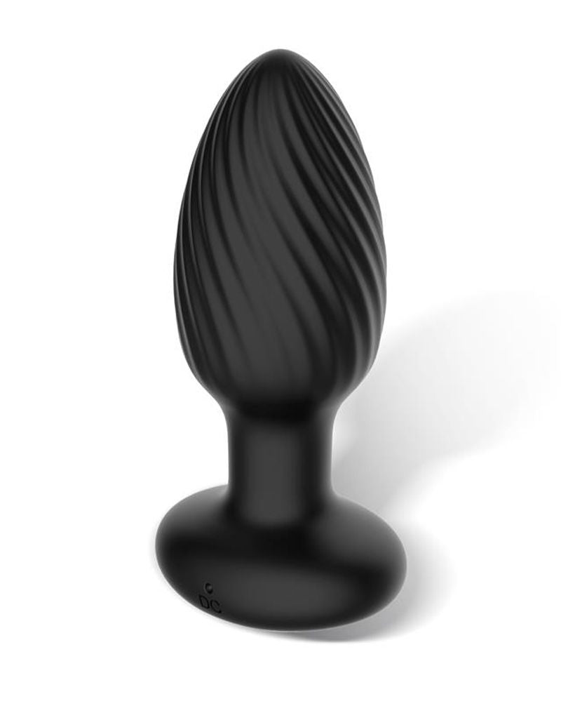 IY Drago - Vibrerende Buttplug - 360° Twister Beweging met Afstandsbediening - Zwart-Rimbastore.com