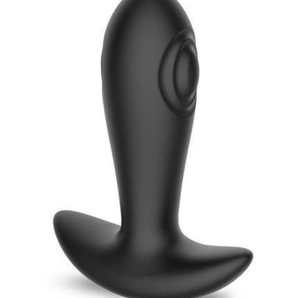 IY Milton - Vibrerende Buttplug met Dubbele Klopfunctie en Afstandsbediening - Zwart-Rimbastore.com