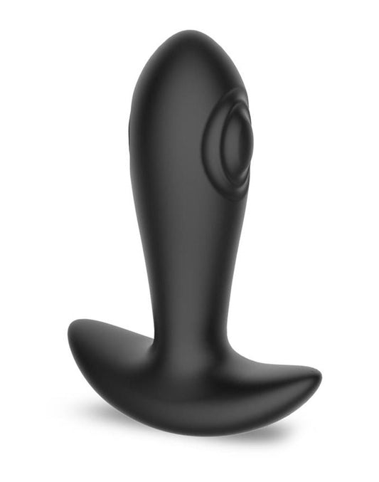 IY Milton - Vibrerende Buttplug met Dubbele Klopfunctie en Afstandsbediening - Zwart-Erotiekvoordeel.nl