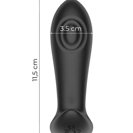 IY Milton - Vibrerende Buttplug met Dubbele Klopfunctie en Afstandsbediening - Zwart-Rimbastore.com
