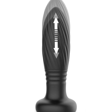 IY Tainy - Stotende Buttplug met Ledverlichting en Afstandsbediening - Zwart-Rimbastore.com