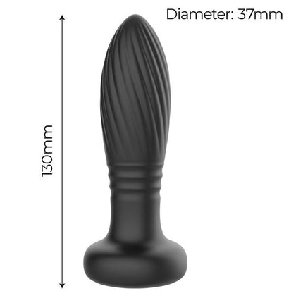 IY Tainy - Stotende Buttplug met Ledverlichting en Afstandsbediening - Zwart-Rimbastore.com