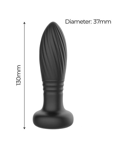 IY Tainy - Stotende Buttplug met Ledverlichting en Afstandsbediening - Zwart-Rimbastore.com