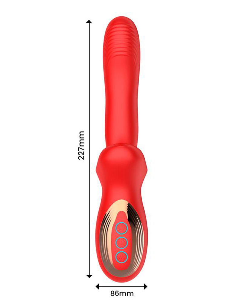 IY - Vyron - Stotende & Knabbelende Vibrator - Rood-Rimbastore.com