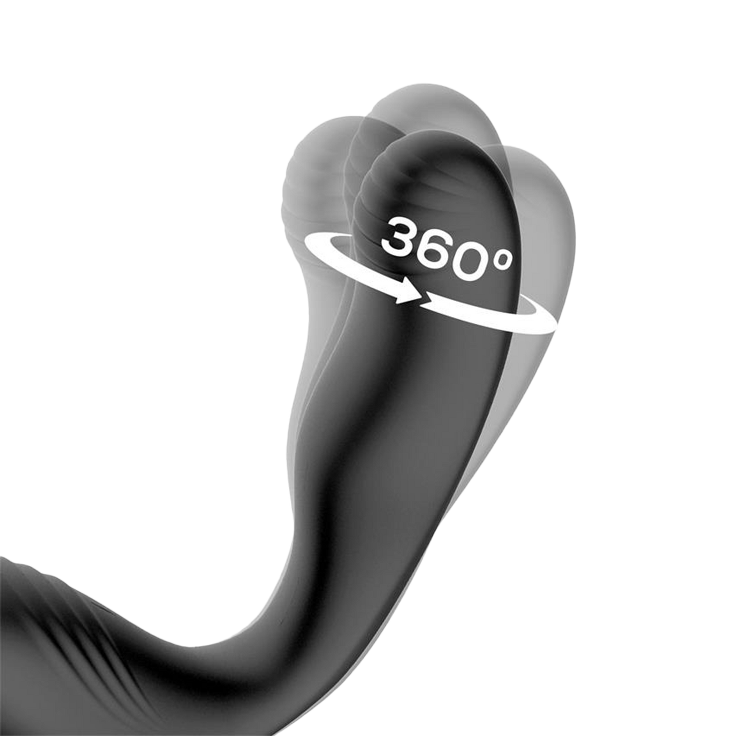 IY - Bruce - Masajeador de próstata 360° - Con doble anillo para el pene - Negro