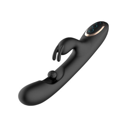 IY - Patty - Rabbit Vibrator met Roterende Bal - Zwart-Erotiekvoordeel.nl