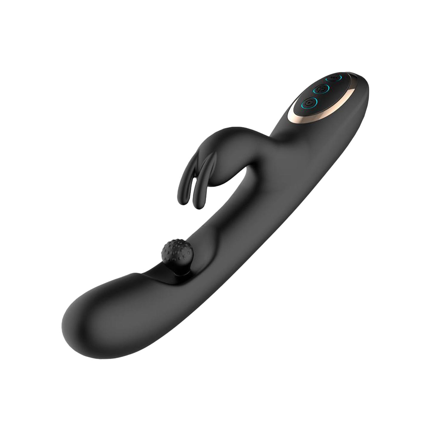 IY - Patty - Rabbit Vibrator met Roterende Bal - Zwart-Erotiekvoordeel.nl