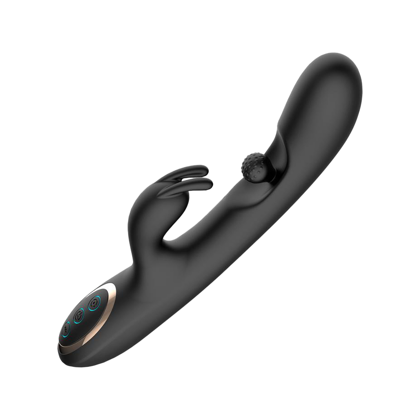 IY - Patty - Rabbit Vibrator met Roterende Bal - Zwart-Erotiekvoordeel.nl