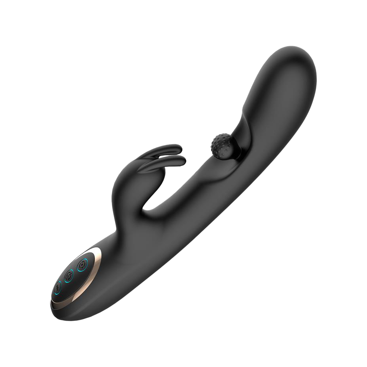 IY - Patty - Rabbit Vibrator met Roterende Bal - Zwart-Erotiekvoordeel.nl