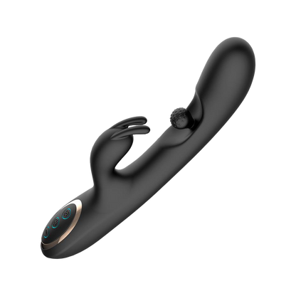 IY - Patty - Rabbit Vibrator met Roterende Bal - Zwart-Erotiekvoordeel.nl