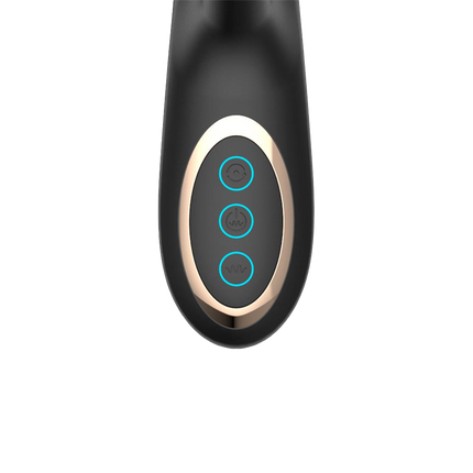 IY - Patty - Rabbit Vibrator met Roterende Bal - Zwart-Erotiekvoordeel.nl