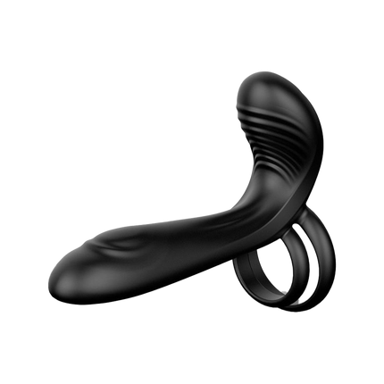 IY - Synkox - Girth Gainer - Vibrerende Verdikkende Penis Sleeve met Afstandsbediening - Zwart-Erotiekvoordeel.nl