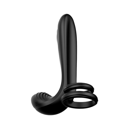IY - Synkox - Girth Gainer - Vibrerende Verdikkende Penis Sleeve met Afstandsbediening - Zwart-Erotiekvoordeel.nl