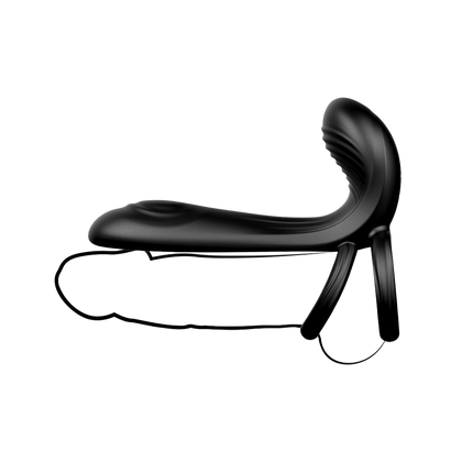 IY - Synkox - Girth Gainer - Vibrerende Verdikkende Penis Sleeve met Afstandsbediening - Zwart-Erotiekvoordeel.nl