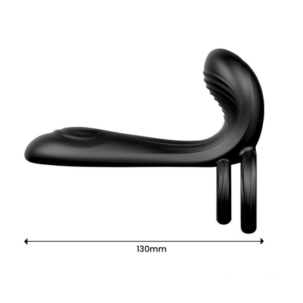 IY - Synkox - Girth Gainer - Vibrerende Verdikkende Penis Sleeve met Afstandsbediening - Zwart-Erotiekvoordeel.nl
