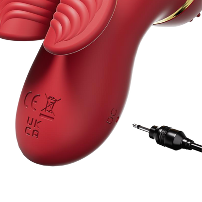 IY- Beeny - Multifunctionele vibrator - Met 4 Opzetstukjes - Rood-Erotiekvoordeel.nl