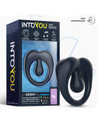 IY - Kenny - Cockring avec stimulateur clitoridien - Contrôle via application - Bleu nuit