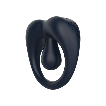 IY - Kenny - Cockring avec stimulateur clitoridien - Contrôle via application - Bleu nuit