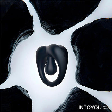 IY - Kenny - Cockring avec stimulateur clitoridien - Contrôle via application - Bleu nuit