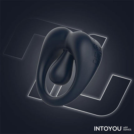 IY - Kenny - Cockring avec stimulateur clitoridien - Contrôle via application - Bleu nuit