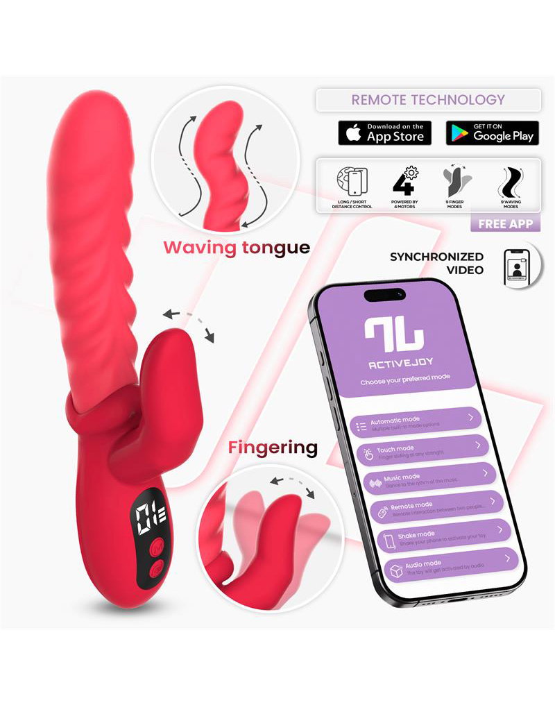 IY – Tingly – Vibrator mit Finger und Wellenfunktion – App-Steuerung – Rosa