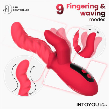 IY – Tingly – Vibrator mit Finger und Wellenfunktion – App-Steuerung – Rosa