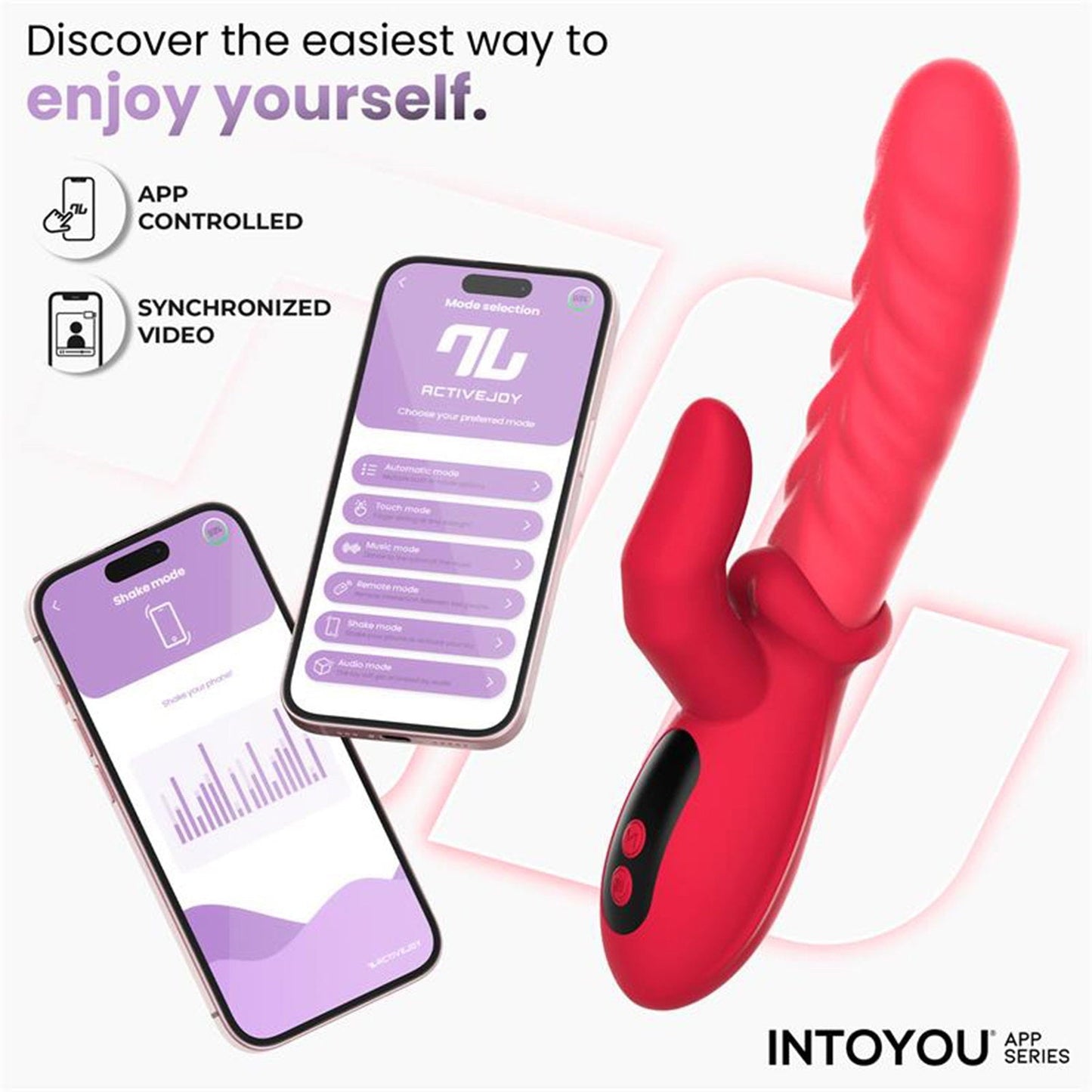IY – Tingly – Vibrator mit Finger und Wellenfunktion – App-Steuerung – Rosa