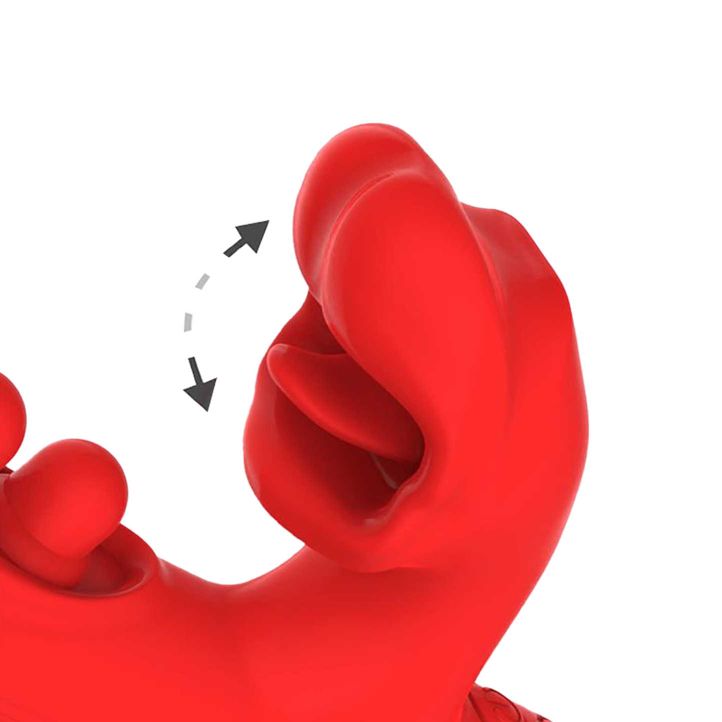 IY – Trixy – Dreifach pulsierender Rabbit-Vibrator mit leckender Zunge – App-Steuerung – Rot