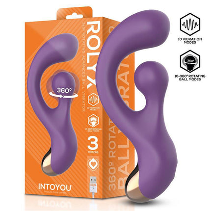 IY - Rolyx - Vibromasseur Rabbit rotatif à 360° - Violet