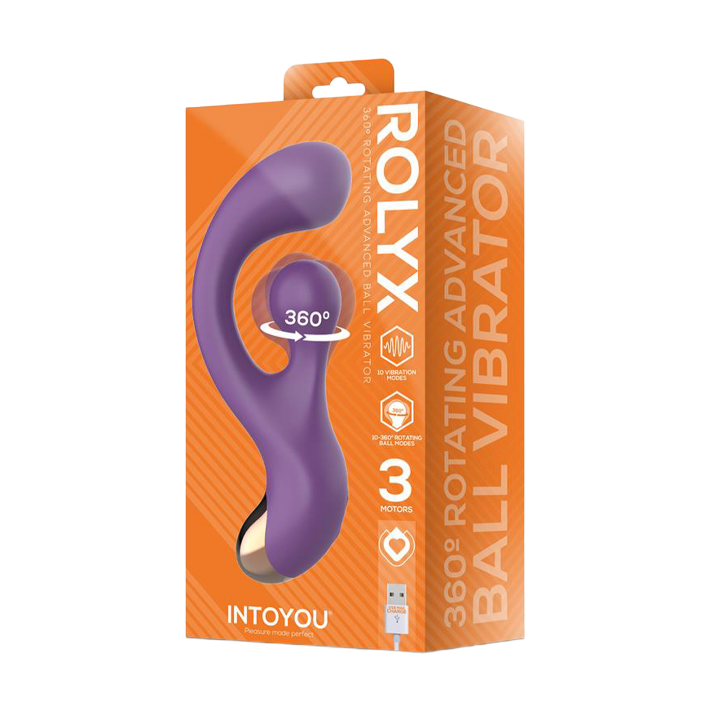 IY – Rolyx – 360° rotierender Rabbit-Vibrator – Lila