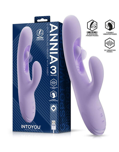Intoyou - Annia 3 - G-spot Vibrator met Vingerbeweging - Lila-Erotiekvoordeel.nl