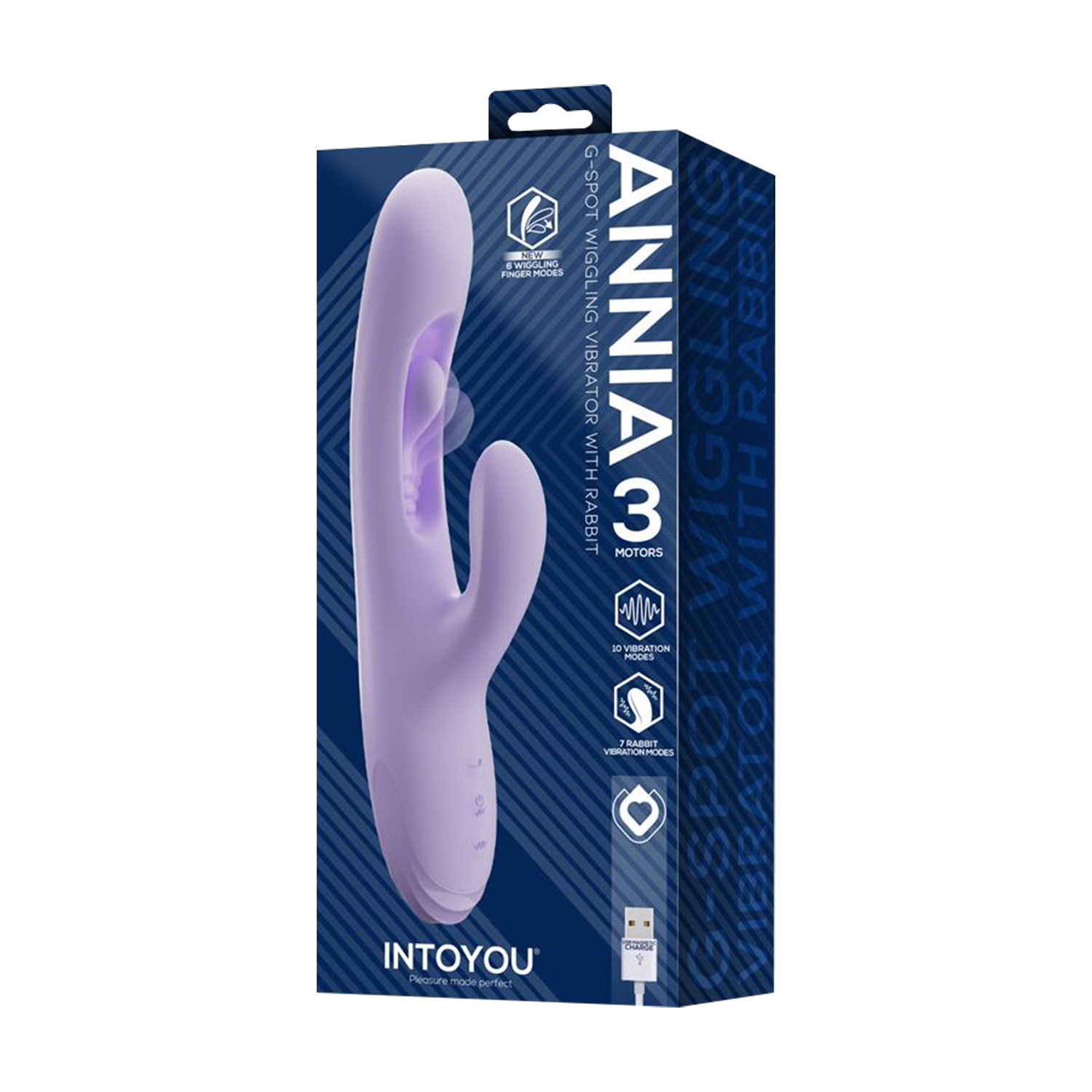 Intoyou - Annia 3 - G-spot Vibrator met Vingerbeweging - Lila-Erotiekvoordeel.nl
